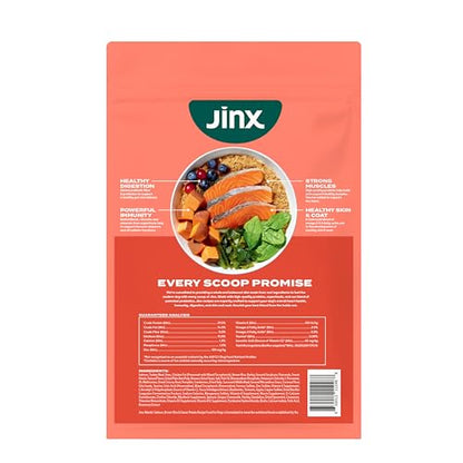 Jinx Premium Dry Dog Food, Real Salmon, Brown Rice & Sweet Potato Kibble with Superfoods & Probiotics, No Fillers, for All Lifestages, 11.5lb