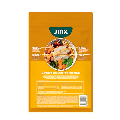 Jinx Premium Dry Dog Food, Real Salmon, Brown Rice & Sweet Potato Kibble with Superfoods & Probiotics, No Fillers, for All Lifestages, 11.5lb