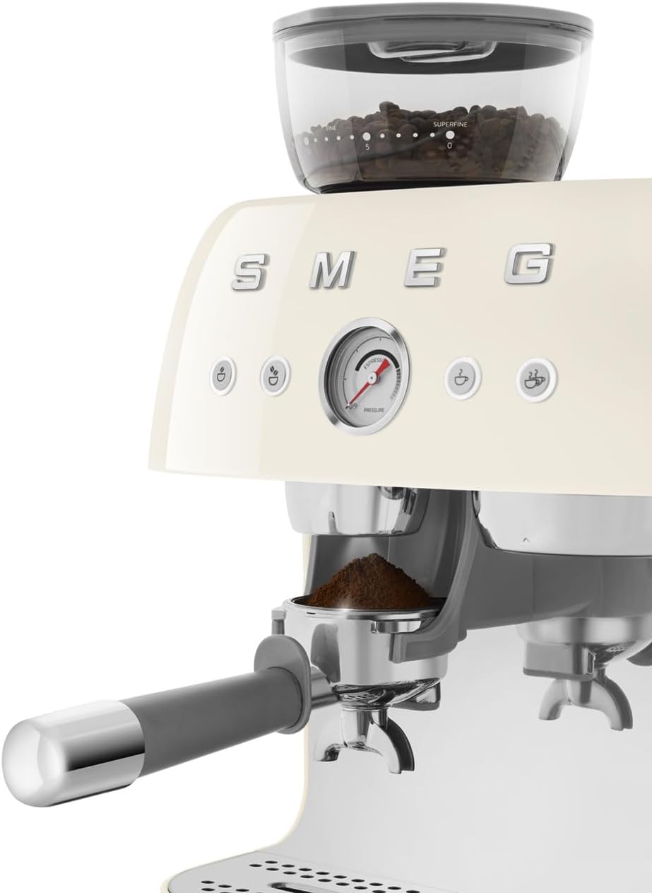 Smeg Retro Semi-Automatic Espresso Machine, EGF03PBUS, Pastel Blue