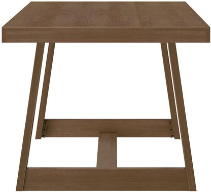 Mesa de comedor rústica de 72 pulgadas con estructura de madera maciza, mesa de comedor rectangular grande de madera para comedor, oficina en casa, muebles de sala de estar, fácil montaje, cepillo de alambre negro