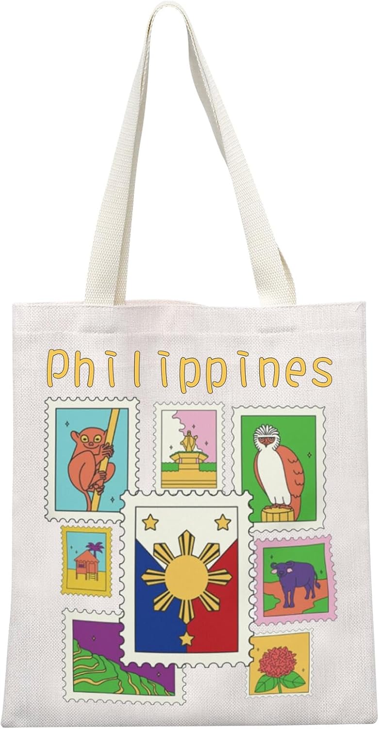 MEIKIUP Filipino Tote Bag - Philippines Sun & Star Collection Shoulder Bag