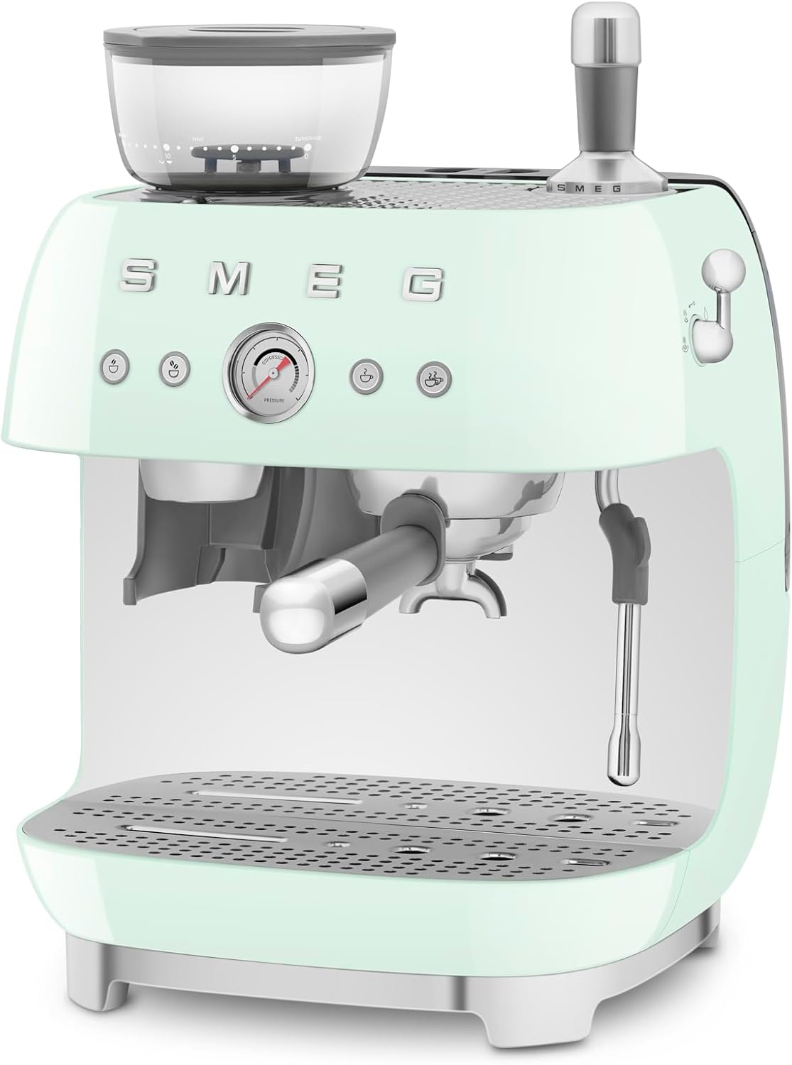 Smeg Retro Semi-Automatic Espresso Machine, EGF03PBUS, Pastel Blue