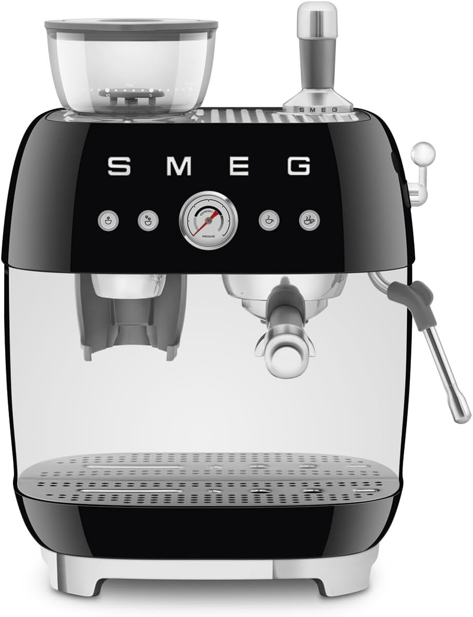 Smeg Retro Semi-Automatic Espresso Machine, EGF03PBUS, Pastel Blue