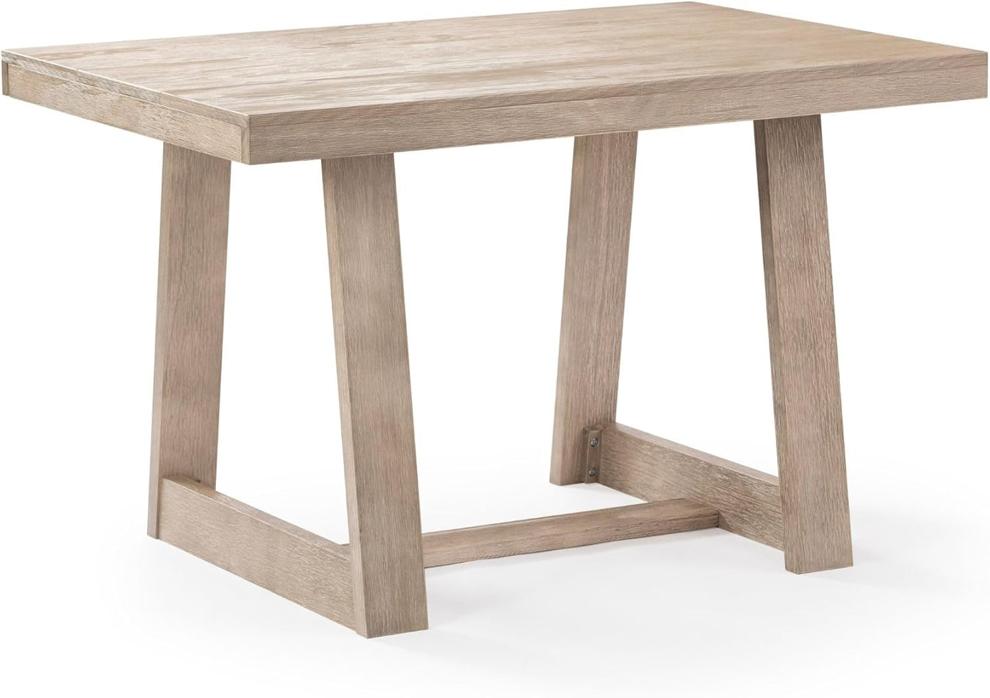 Mesa de comedor rústica de 72 pulgadas con estructura de madera maciza, mesa de comedor rectangular grande de madera para comedor, oficina en casa, muebles de sala de estar, fácil montaje, cepillo de alambre negro