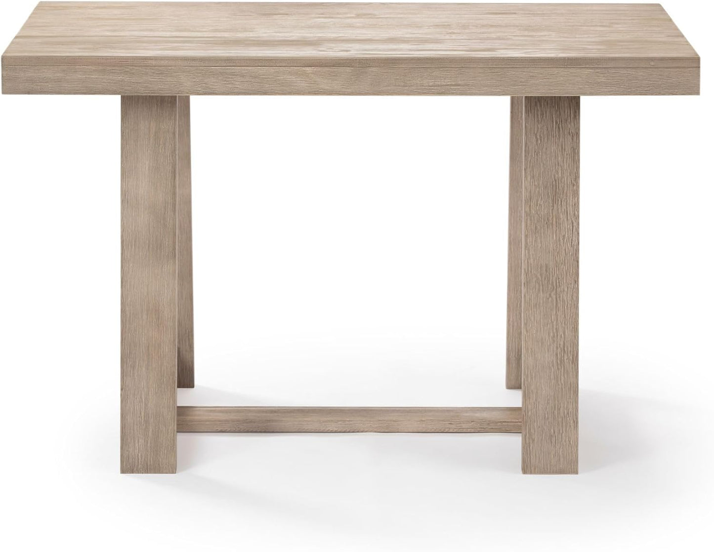 Mesa de comedor rústica de 72 pulgadas con estructura de madera maciza, mesa de comedor rectangular grande de madera para comedor, oficina en casa, muebles de sala de estar, fácil montaje, cepillo de alambre negro