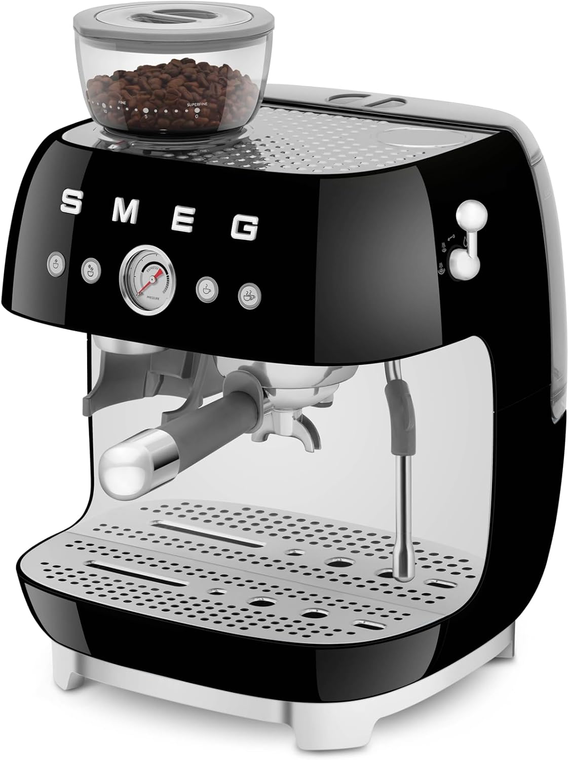 Smeg Retro Semi-Automatic Espresso Machine, EGF03PBUS, Pastel Blue