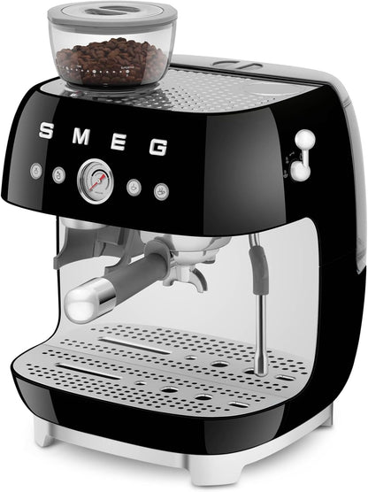 Smeg Retro Semi-Automatic Espresso Machine, EGF03PBUS, Pastel Blue