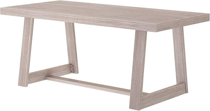 Mesa de comedor rústica de 72 pulgadas con estructura de madera maciza, mesa de comedor rectangular grande de madera para comedor, oficina en casa, muebles de sala de estar, fácil montaje, cepillo de alambre negro