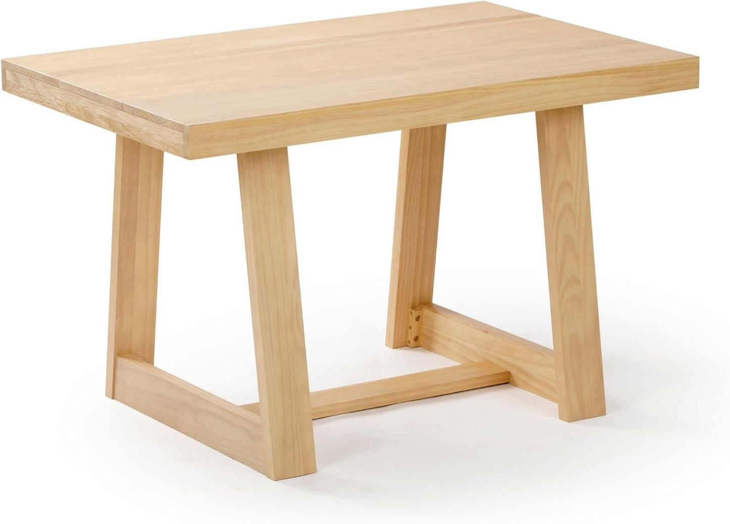 Mesa de comedor rústica de 72 pulgadas con estructura de madera maciza, mesa de comedor rectangular grande de madera para comedor, oficina en casa, muebles de sala de estar, fácil montaje, cepillo de alambre negro