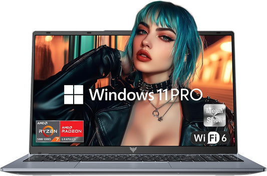 Portátil para juegos 2025 con AMD Ryzen7, procesador de 8 núcleos (hasta 4,5 GHz), 16 GB de RAM DDR4, 512 GB de SSD, WIFI 6, pantalla HD de 15,6 pulgadas, batería de 54,72 Wh, Windows 11, computadoras portátiles para gamers, negocios y oficinas