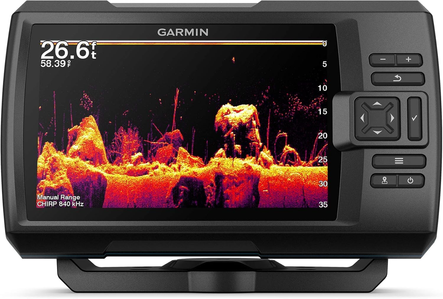 Garmin Striker Vivid 7cv, U.S. with GT20-TM Transducer - Easy-to-Use 7-inch Color Fishfinder and Sonar Transducer, Vivid Scanning Sonar Color Palettes (010-02552-00)