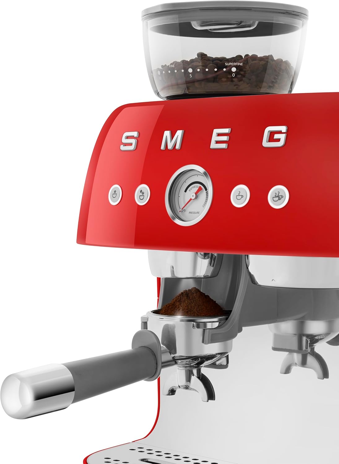 Smeg Retro Semi-Automatic Espresso Machine, EGF03PBUS, Pastel Blue