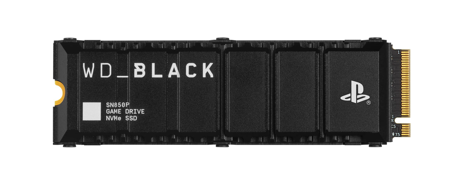 WD_BLACK 2TB SN850P NVMe M.2 SSD Officially Licensed Storage Expansion for PS5 Consoles, up to 7,300MB/s, with heatsink - WDBBYV0020BNC-WRSN