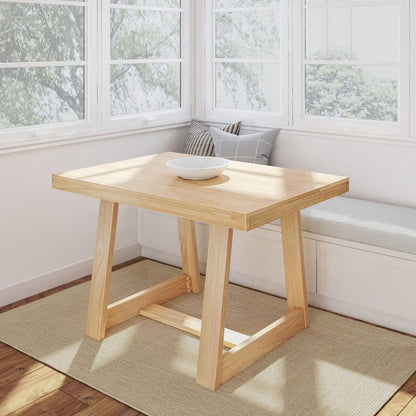 Mesa de comedor rústica de 72 pulgadas con estructura de madera maciza, mesa de comedor rectangular grande de madera para comedor, oficina en casa, muebles de sala de estar, fácil montaje, cepillo de alambre negro