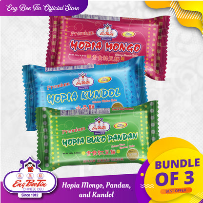 Eng Bee Tin Hopia Bundle (Kundol,Mongo, Pandan)